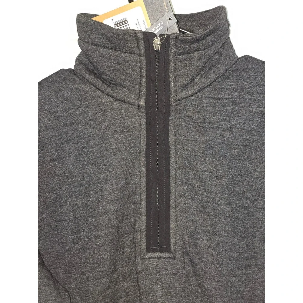 NWT The North Face Mens Longs Peak Quarter Zip Pullover TNF Black Heather Size S
